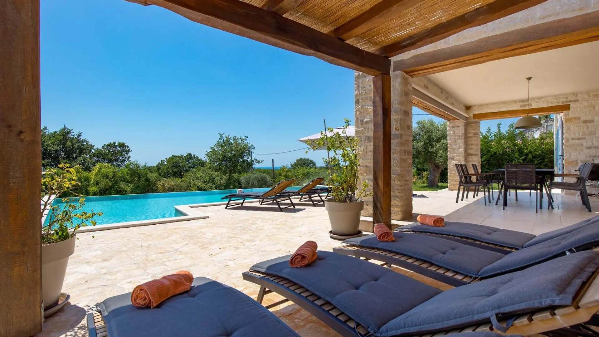 Villa Plava With Panoramic Seaview And Big Pool Bale