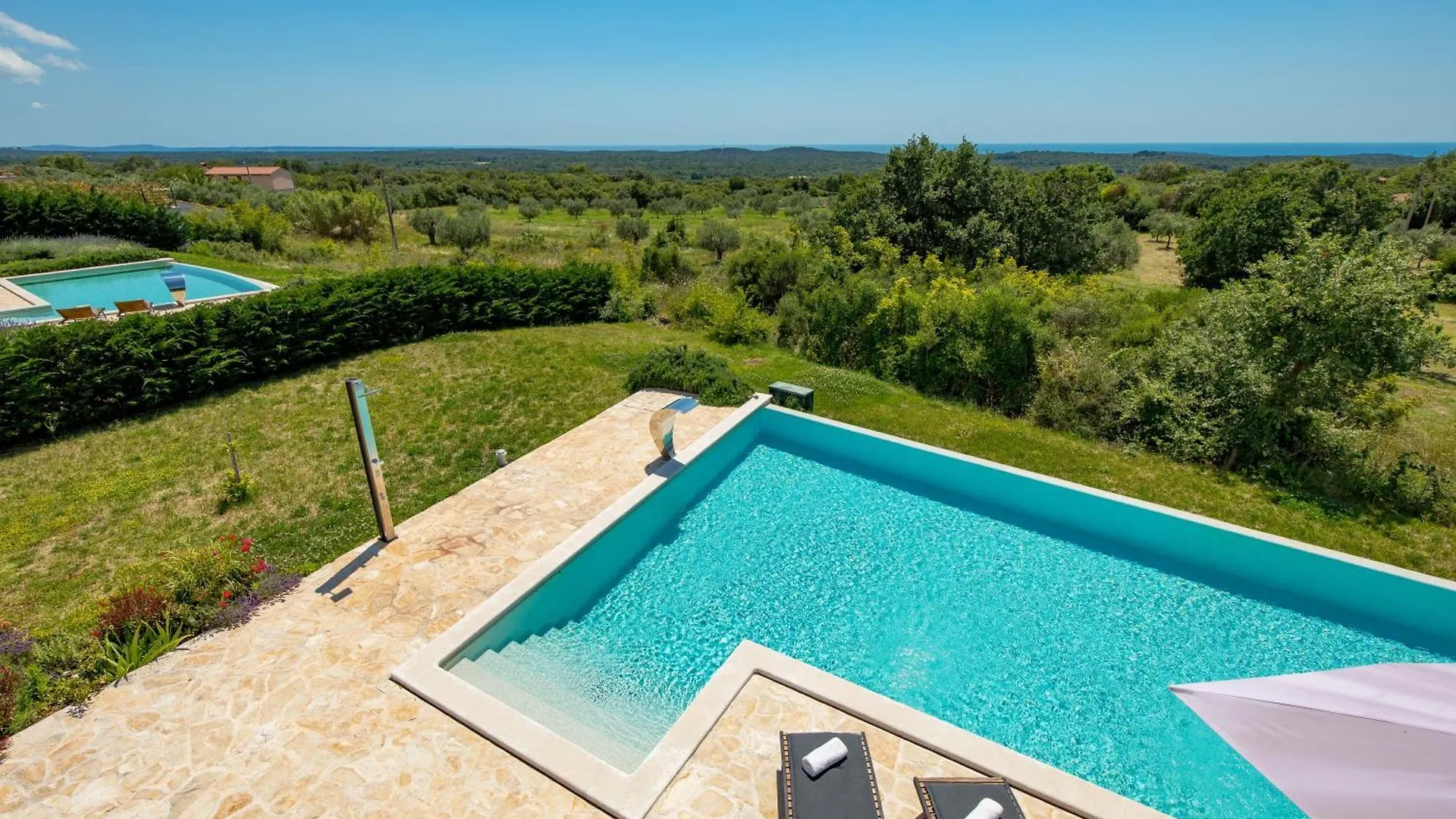 Villa Plava With Panoramic Seaview And Big Pool Bale Croatia