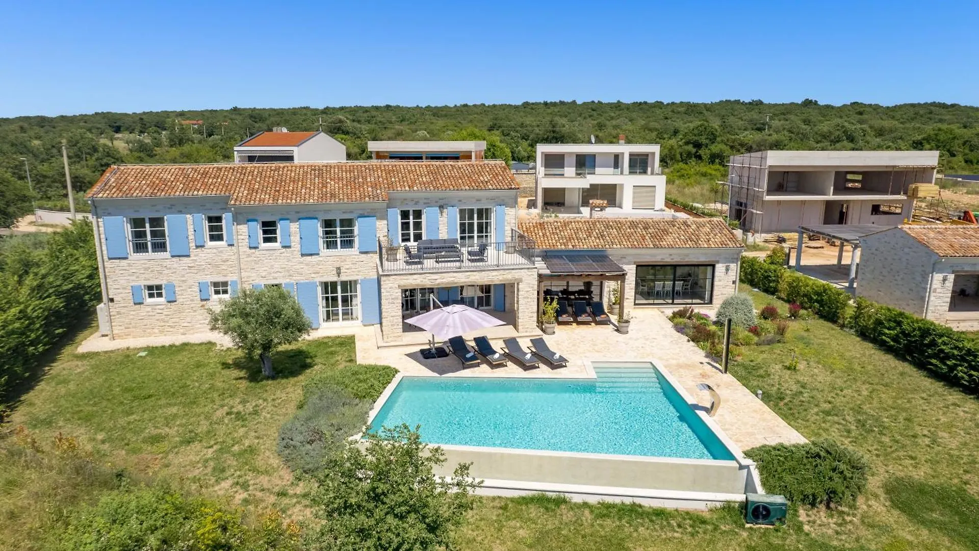 Villa Plava With Panoramic Seaview And Big Pool Bale Croatia