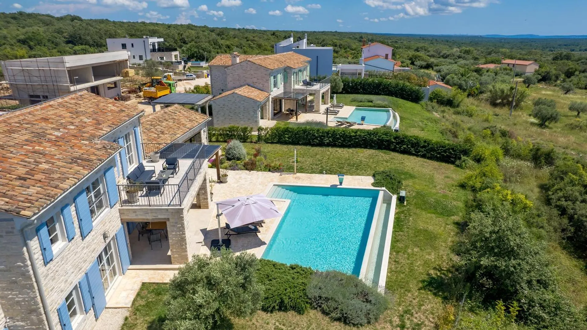 Villa Plava With Panoramic Seaview And Big Pool Bale