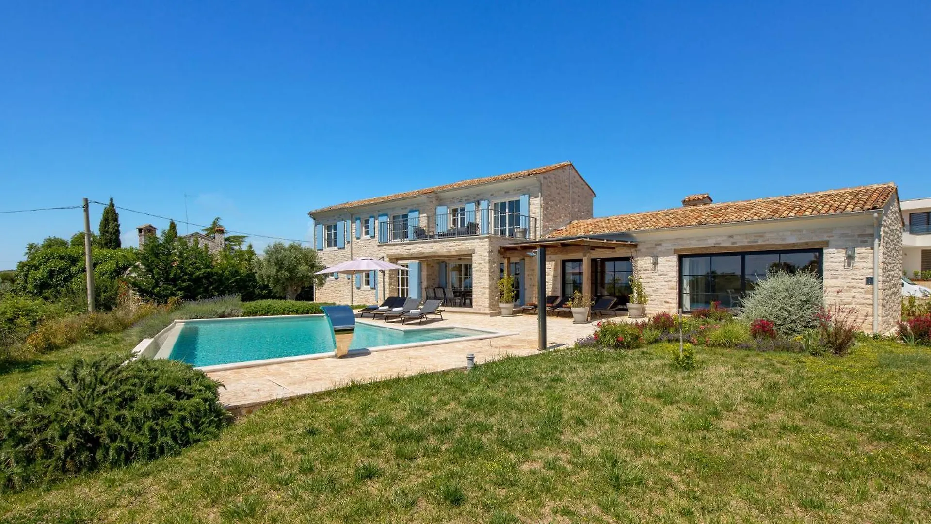 Villa Plava With Panoramic Seaview And Big Pool Bale