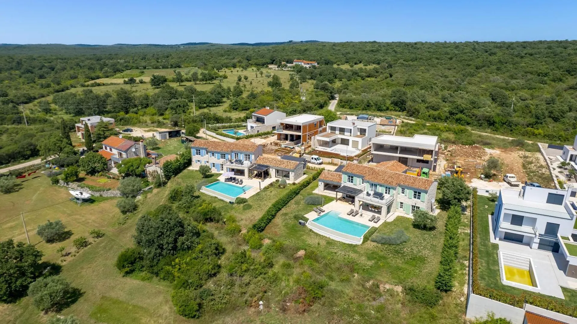 Villa Plava With Panoramic Seaview And Big Pool Bale 0*,  Croatia